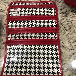 Houndstooth make up set holder